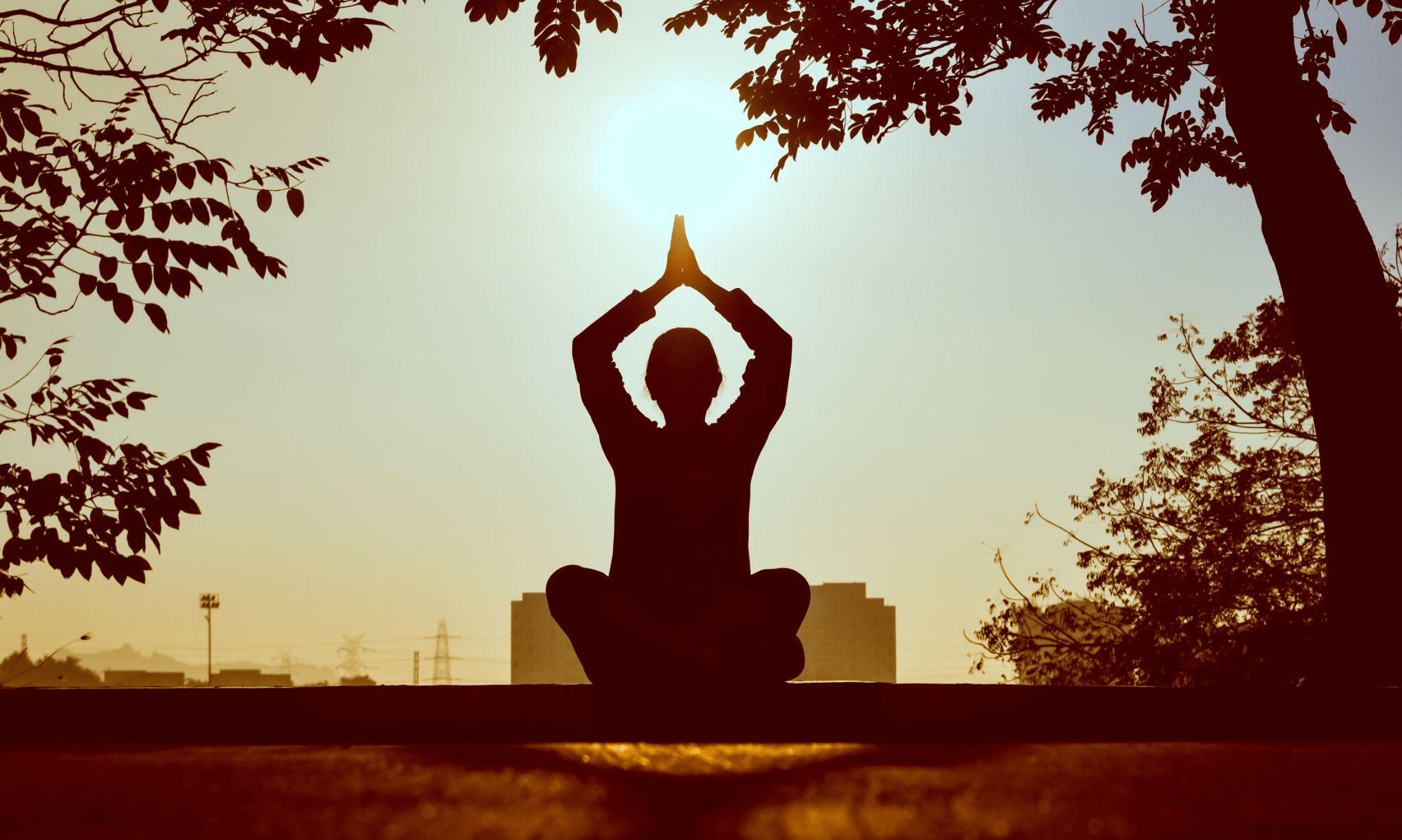 a person doing yoga during the daytime